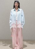 Cotton lace cool loose casual shirt