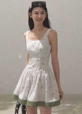 프린트 슬림핏 탱크 드레스