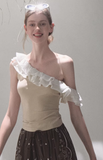Ruffled Bohemian One-Shoulder Top