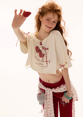 チェリーボウの半袖トップス