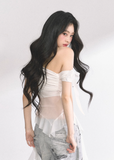 Sheer Mesh Off-Shoulder T-Shirt