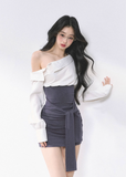 Off-Shoulder Slim Fit Top & Dress Set