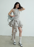 Handmade Irregular Ruffle Sculpture Dress