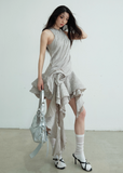 Handmade Irregular Ruffle Sculpture Dress