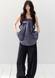Gingham Bow Tube Top and skirt 2way