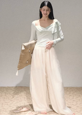 オータムドリフトワイドレッグパンツ