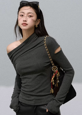 Asymmetrical Slim Knit