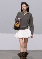 Fake Two-Piece Wool Dress