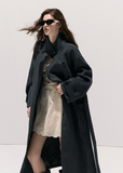 Stand-Collar Wool Coat