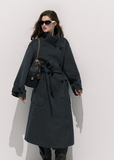 Stand-Collar Wool Coat