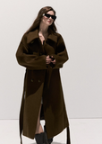 Stand-Collar Wool Coat