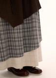 Contrast Check Skirt