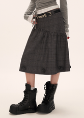 フローラルミディスカート