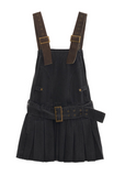 Denim short suspender dress