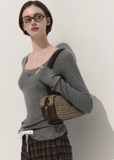 korean tencel wool knit top, minimalist u-neck slim top, seoul fashion long sleeve inner, korean soft touch base top, women tencel wool long sleeve shirt, korean minimal layering top, elegant fitted knitwear women, korean casual slim top outfit, soft stretchy long sleeve t-shirt, seoul chic minimal inner top, lightweight knit long sleeve women, korean neutral tone top, fall winter inner layer shirt, tencel blend u-neck top, korean fashion daily basewear