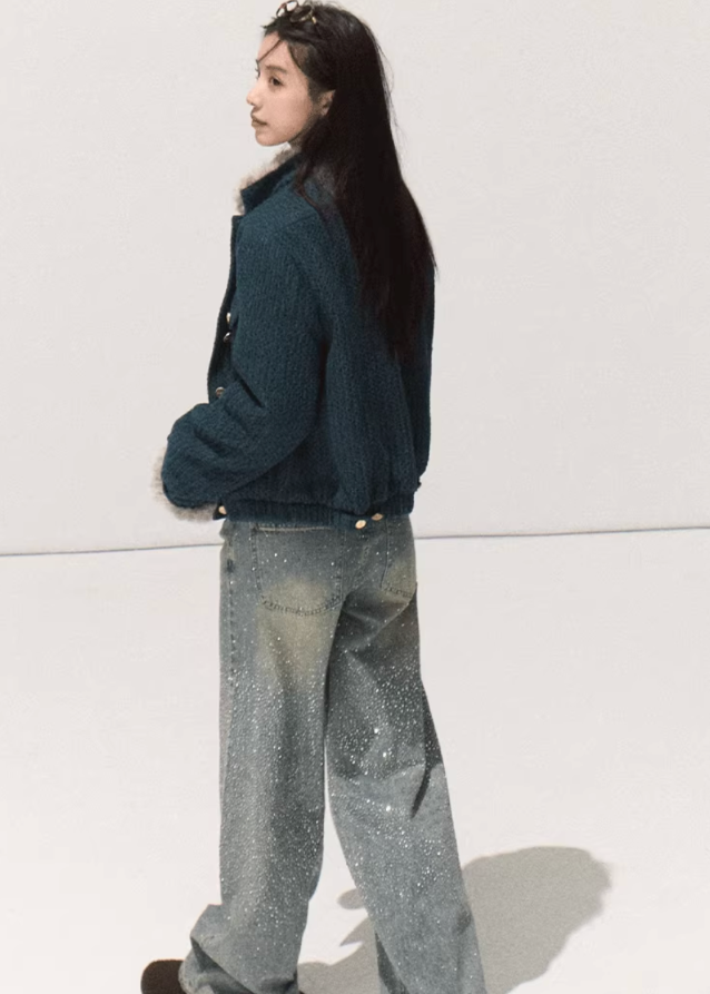 korean tweed jacket women, mink imitation knit coat, checkerboard short jacket, korean retro cardigan jacket, small fragrance fur jacket, elegant autumn knit outerwear, cozy mink faux fur jacket, korean street style coat, check pattern knitted coat, fall winter women jacket, short tweed jacket korean, elegant check knit top, korean vintage outfit, brown retro cardigan coat, soft imitation mink jacket