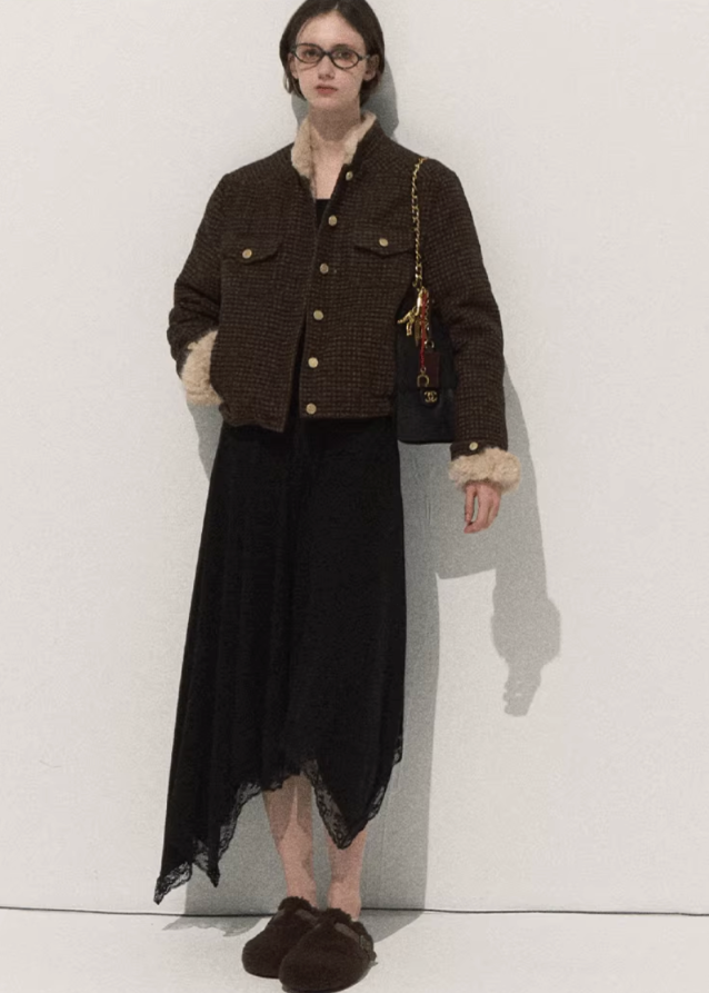 korean tweed jacket women, mink imitation knit coat, checkerboard short jacket, korean retro cardigan jacket, small fragrance fur jacket, elegant autumn knit outerwear, cozy mink faux fur jacket, korean street style coat, check pattern knitted coat, fall winter women jacket, short tweed jacket korean, elegant check knit top, korean vintage outfit, brown retro cardigan coat, soft imitation mink jacket