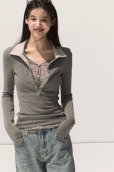 Velvet Hour Slim Polo Knitwear