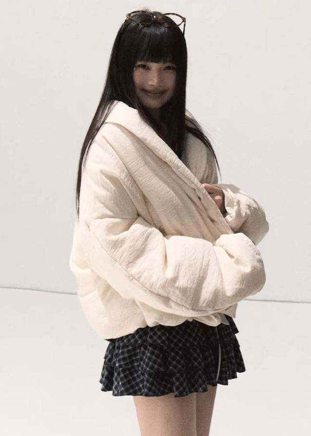 OAKMOO plaid wool skirt, layered mini skirt, autumn winter A-line skirt, puff skirt women, Korean style woolen skirt, preppy plaid short skirt, vintage academia outfit, high waist cake skirt, soft wool plaid fashion, OAKMOO AW collection