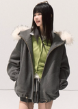 korean fur collar hoodie women, detachable fur hooded jacket, korean striped zip up sweatshirt, winter cozy hoodie women, seoul fashion fur trim jacket, korean fall winter casual outerwear, soft striped fleece hoodie, loose fit warm zip jacket, korean trendy fur hoodie outfit, minimalist beige stripe hoodie, oversized zip up streetwear, korean autumn winter sweatshirt, cute warm fur collar hoodie, comfy drawstring hood jacket, korean casual street style hoodie women