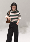 OAKMOO corduroy wide leg pants, fake two piece trousers women, loose straight leg pants, draped cord pants, autumn winter high waist slacks, Korean fashion streetwear, casual wide pants, OAKMOO AW collection, elegant loose fit pants, soft corduroy trousers