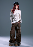 y2k wide leg pants women, leopard star patch pants, edgy cargo trousers women, grunge drawstring wide legs, frustration garden pants, retro y2k baggy pants, leopard print cuff pants, star patch cargo pants, loose casual streetwear pants, y2k parachute trousers women