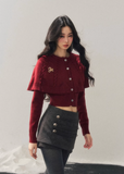 AOMALM knit sweater, cropped winter sweater women, cloak style knit top, Korean feminine sweater, needle twist sweater, winter cropped knit top, women cape sweater, soft winter knitwear, Korean aesthetic clothing, layered winter top, feminine cropped sweater, cozy knit top women, stylish winter sweater, minimalist knitwear, winter fashion women, Korean style winter top
