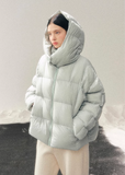 AOMALM down jacket, white duck down jacket women, bread puffer jacket, Korean winter down coat, thickened winter jacket women, warm puffer jacket, oversized down jacket women, soft feminine winter coat, winter down outerwear, Korean aesthetic puffer, cozy winter jacket women, lightweight down coat, high collar down jacket, snow winter jacket