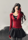lace bow top, feminine knit top, korean style long sleeve top, slim fit women top, winter lace shirt, sexy knit top women, soft feminine top, korean fashion women, long sleeve knit shirt, elegant lace top, autumn winter women top, bodycon knit top, romantic lace blouse, layered winter top, aesthetic korean outfit, womens fashion knitwear