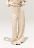 OAKMOO knit pants, Korean wide-leg pants, women’s knit trousers, high-waisted knit pants, soft winter pants women, loose fit knit pants, Korean minimal style pants, cozy wide pants, elastic waist knit trousers, winter lounge pants women, OAKMOO winter bottoms, soft straight-leg pants