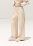 OAKMOO knit pants, Korean wide-leg pants, women’s knit trousers, high-waisted knit pants, soft winter pants women, loose fit knit pants, Korean minimal style pants, cozy wide pants, elastic waist knit trousers, winter lounge pants women, OAKMOO winter bottoms, soft straight-leg pants