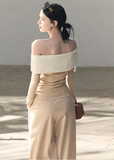 OAKMOO two piece set, Korean one shoulder top, off shoulder top women, wide leg pants set, Korean minimal outfit, spring two piece set women, asymmetric top Korean style, OAKMOO spring wear, elegant casual set women, Korean chic outfit, loose wide leg pants women, modern feminine set