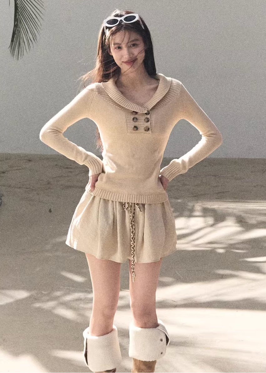 asymmetric knit top, one shoulder sweater women, slim fit knit top, korean minimal sweater, long sleeve knit women, modern feminine knit, slanted shoulder top, spring knitwear women, versatile knit top, premium knit sweater, body fit knit, chic layering top, minimalist women sweater, oakmoo knit style, elegant casual knit