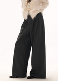 fleece wide leg pants women, lazy fit winter pants, y2k casual trousers, loose straight leg pants women, street style fleece pants, relaxed fit winter trousers, wide leg fleece pants, casual cozy pants women, trendy winter bottoms, mamc pants style, soft fleece trousers, everyday street pants, versatile women pants, loose fit casual pants, y2k fashion bottoms