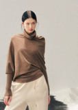 turtleneck knit sweater women, korean minimal knit top, lazy style winter sweater, draped knit top women, soft waist sweater, refined casual knitwear, winter knit top women, elegant daily wear sweater, premium women knit, aomalm knit style, understated luxury sweater, modern women basics, relaxed fit turtleneck, versatile winter knit, feminine winter top