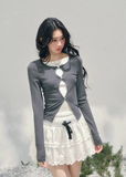 polka dot long sleeve top women, fake two layer top, spring slim fit t shirt women, korean french style top, refined casual knit top, waist shaping spring top, elegant daily wear women, premium women basics, aomalm top style, feminine spring knitwear, modern women long sleeve tee, delicate detail top women, lightweight spring shirt women, understated luxury top, versatile women fashion top