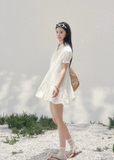 AOMALM plaid puff sleeve dress, French romantic mini dress women, feminine doll dress spring outfit, Korean elegant plaid dress, quiet luxury romantic dress, Parisian inspired puff sleeve mini, delicate pleated plaid dress women, romantic Korean French aesthetic clothing, lightweight spring plaid dress, refined feminine mini dress style, elegant casual spring outfit women, soft luxury womenswear dress, vintage inspired plaid mini dress, luxury Korean designer inspired dress
