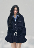 AOMALM corduroy mini dress women, French romantic collegiate dress, feminine flower bud skirt dress, Korean elegant spring mini dress, quiet luxury romantic outfit, Parisian inspired preppy dress, delicate layered corduroy fashion, romantic Korean French aesthetic clothing, lightweight spring corduroy dress women, refined feminine mini dress style, soft luxury womenswear dress, elegant collegiate spring outfit, luxury Korean designer inspired dress