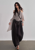JNYLON lantern pants women, Korean stylish bubble trousers, natural style pleated pants women, modern Korean fashion wide leg pants, chic relaxed drawstring trousers, trendy Korean street chic outfit, patchwork pleated lantern pants Korean style, urban fashion wide trousers women, stylish Korean aesthetic pants, fashionable natural style relaxed trousers