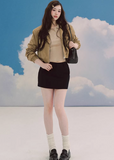 LaluneDuCiel cropped cotton jacket women, Korean feminine vintage jacket, waist short cotton jacket women, elegant Korean style outerwear, casual vintage crop jacket women, soft cotton Korean fashion jacket, feminine structured cotton coat, chic Korean fashion short jacket, everyday cotton jacket women