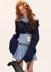 layered shirt dress women, fake two piece dress, preppy style dress, korean fashion dress, knit shirt dress, waist slimming dress, contrast panel dress, modern streetwear dress, fitted knit dress women, structured collar dress, spring dress women, edgy feminine outfit, contemporary dress style, chic everyday dress, urban fashion dress, versatile one piece outfit, aesthetic fashion dress, modern feminine clothing, statement dress women, clean line dress