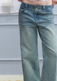 straight leg jeans women, cotton denim jeans, vintage wash jeans, korean fashion denim, relaxed fit jeans, casual straight pants, everyday denim women, blue jeans outfit, minimalist denim style, whisker wash jeans, breathable cotton jeans, classic straight denim, versatile casual pants, modern feminine clothing, chic everyday outfit, spring denim women, soft wash jeans, aesthetic fashion denim, simple straight jeans, essential wardrobe denim