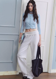 white slacks women, straight leg trousers, casual spring outfits, korean fashion pants, relaxed fit trousers women, minimalist white pants, versatile casual pants, spring outfit ideas, modern feminine clothing, chic everyday pants, aesthetic fashion bottoms, clean line trousers, lightweight spring pants, refined casual wear, parisian style clothing, easy styling pants, soft structured trousers, contemporary women fashion, essential wardrobe pants, everyday elegant outfit