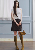 leather mini skirt women, black leather skirt, korean fashion skirt, spring outfits 2026, casual spring outfits, vintage leather skirt, structured mini skirt, aesthetic fashion skirt, modern feminine clothing, chic street style skirt, versatile mini skirt, edgy outfit women, refined casual wear, parisian style clothing, fitted leather skirt, clean silhouette skirt, stylish short skirt, contemporary fashion women, statement skirt women, essential wardrobe piece