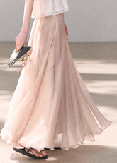 organza skirt women, flowy maxi skirt, korean fashion skirt, spring outfits 2026, casual spring outfits, sheer layered skirt, lightweight long skirt, feminine elegant skirt, soft aesthetic outfit, breathable summer skirt, modern feminine clothing, parisian style clothing, versatile long skirt, refined casual wear, airy fabric skirt, chic everyday outfit, minimal elegant skirt, spring wardrobe essential, soft flow skirt, calm luxury style