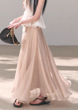 organza skirt women, flowy maxi skirt, korean fashion skirt, spring outfits 2026, casual spring outfits, sheer layered skirt, lightweight long skirt, feminine elegant skirt, soft aesthetic outfit, breathable summer skirt, modern feminine clothing, parisian style clothing, versatile long skirt, refined casual wear, airy fabric skirt, chic everyday outfit, minimal elegant skirt, spring wardrobe essential, soft flow skirt, calm luxury style