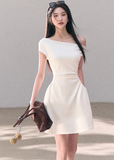 one shoulder dress women, lyocell dress women, korean fashion dress, spring outfit ideas, casual spring outfits, asymmetrical dress women, minimalist dress women, breathable fabric dress, soft aesthetic outfit, modern feminine clothing, parisian style clothing, versatile summer dress, chic everyday outfit, calm luxury fashion, lightweight dress women, elegant casual dress, effortless style dress, refined minimal dress, spring wardrobe dress, feminine silhouette dress