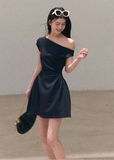 one shoulder dress women, lyocell dress women, korean fashion dress, spring outfit ideas, casual spring outfits, asymmetrical dress women, minimalist dress women, breathable fabric dress, soft aesthetic outfit, modern feminine clothing, parisian style clothing, versatile summer dress, chic everyday outfit, calm luxury fashion, lightweight dress women, elegant casual dress, effortless style dress, refined minimal dress, spring wardrobe dress, feminine silhouette dress