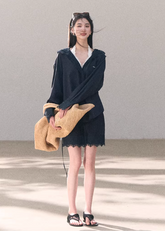 hooded shirt women, linen shirt coat, korean fashion outerwear, spring outfit ideas, casual spring outfits, lightweight jacket women, resort outfit women, breathable fabric outerwear, soft aesthetic outfit, modern feminine clothing, parisian style clothing, versatile layering piece, chic everyday outfit, calm luxury fashion, relaxed fit shirt coat, travel outfit women, effortless style outerwear, natural fabric clothing, spring wardrobe jacket, minimal style outer