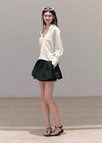 v neck shirt women, linen blend blouse, korean fashion top, spring outfit ideas, casual spring outfits, lace up blouse women, lightweight summer top, breathable fabric shirt, soft aesthetic outfit, modern feminine clothing, parisian style clothing, versatile everyday top, chic casual outfit, calm luxury fashion, relaxed fit blouse women, effortless style top, natural fabric clothing, spring wardrobe top, resort style blouse, minimal elegant top